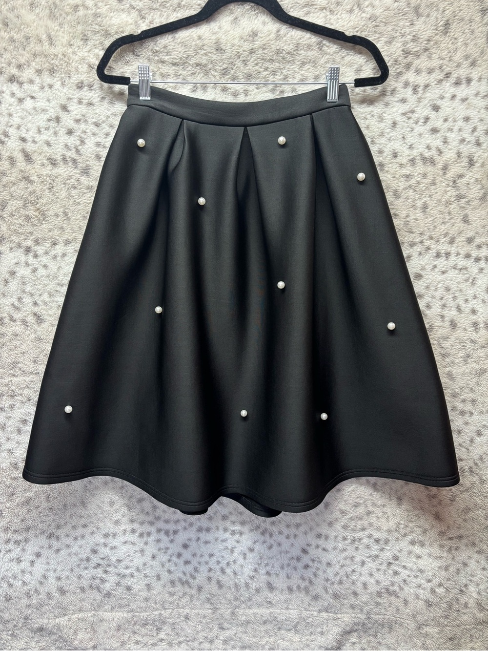SHEIN PEARL STUDDED HIGH WAISTED SKIRT